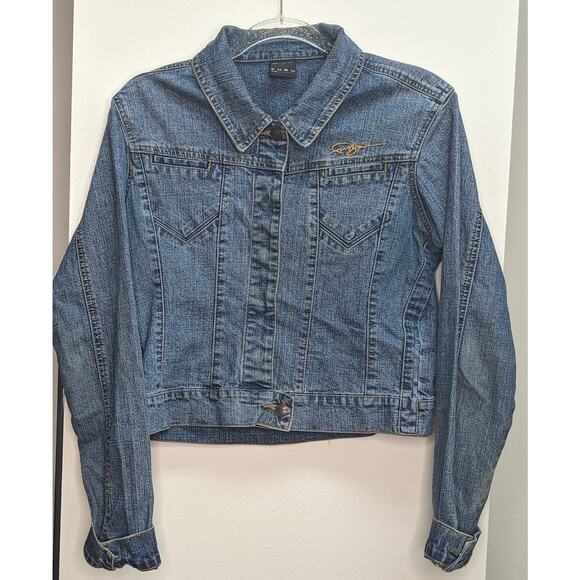FUBU blue denim  jacket - Large - Picture 1 of 7